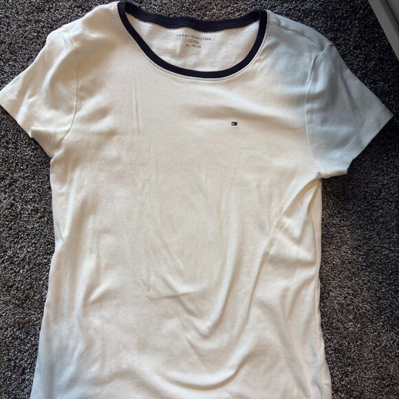 Women's Tommy Hilfiger White T-Shirt - Picture 1 of 1